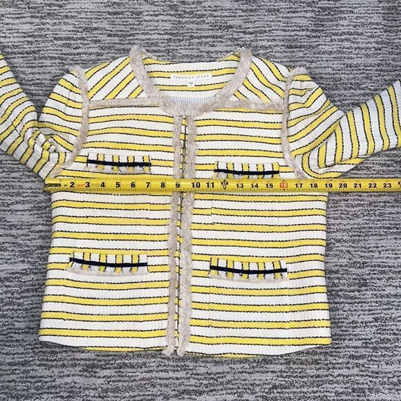 New Veronica Beard Talie Dickey Jacket w/ Frayed Trim Size 8 - Picture 9 of 15
